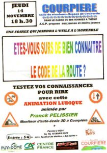 ETES-VOUS SURS DE BIEN CONNAITRE LE CODE DE LA ROUTE? @ espace Coubertin (salle de réunions)